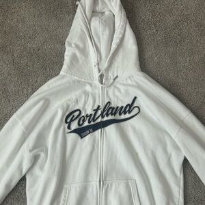 Garage Oversized Zip Up Hoodie Size M!